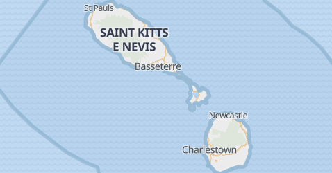 Mappa di Sta. Kitts e Nevis