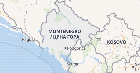 Mappa di Montenegro