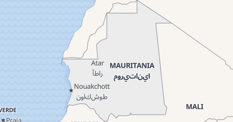 Mappa di Mauritania