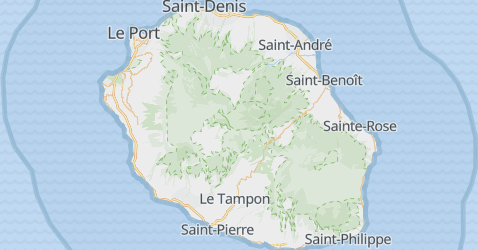 Mappa di Isola della Riunione