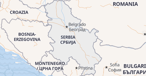 Mappa di Serbia