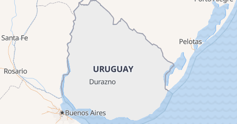 Mappa di Uruguay