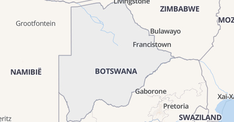 Botswana kaart