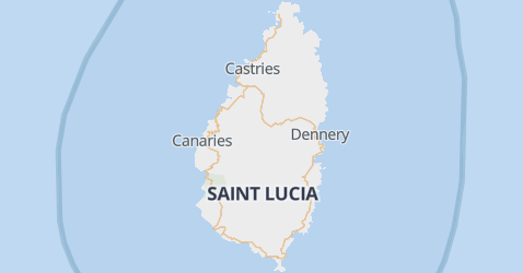St. Lucia kaart
