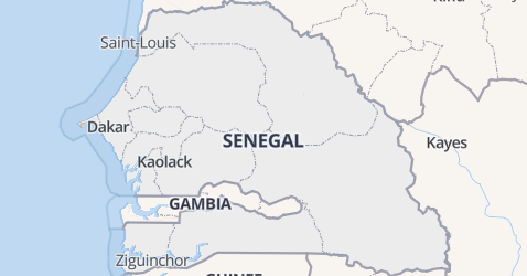 Senegal kaart