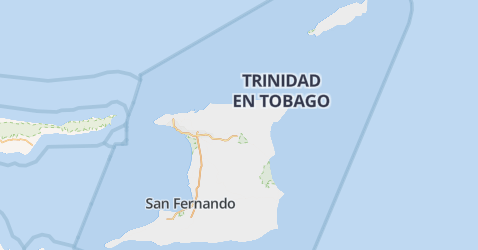Trinidad en Tobago kaart