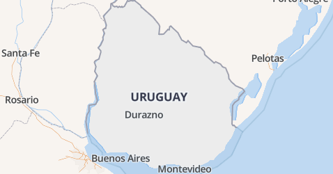 Uruguay kaart