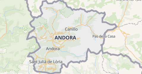 Andora - szczegółowa mapa