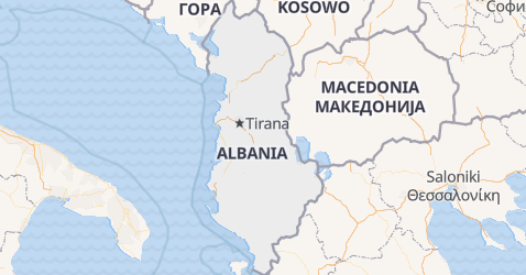 Albania - szczegółowa mapa