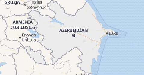 Azerbejdżan - szczegółowa mapa