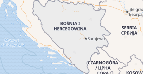 Bośnia-Hercegowina - szczegółowa mapa
