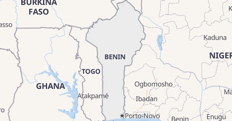 Benin - szczegółowa mapa