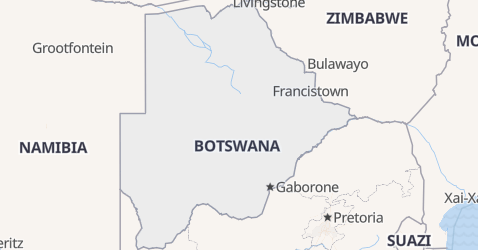 Botswana - szczegółowa mapa