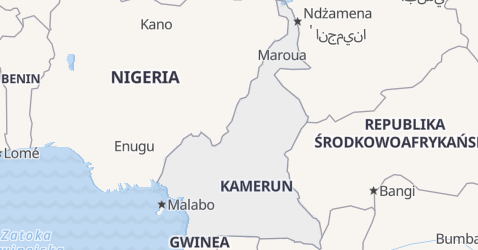 Kamerun - szczegółowa mapa