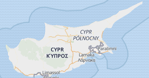 Cypr - szczegółowa mapa