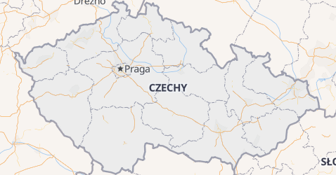 Czechy - szczegółowa mapa