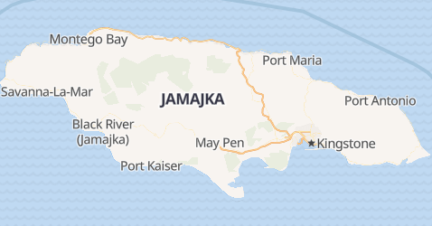 Jamajka - szczegółowa mapa