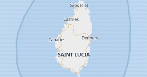 Saint Lucia - szczegółowa mapa