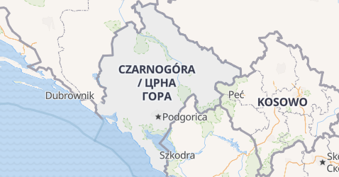 Czarnogóra - szczegółowa mapa