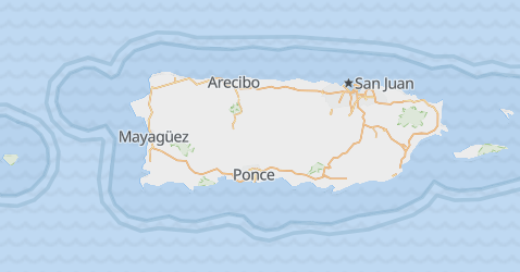 Puerto Riko - szczegółowa mapa