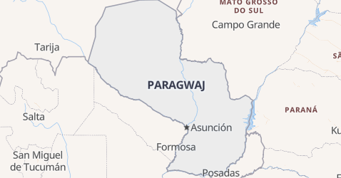 Paragwaj - szczegółowa mapa
