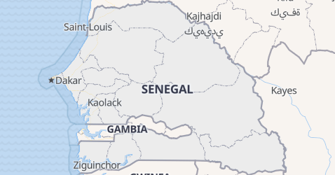 Senegal - szczegółowa mapa