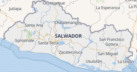 El Salvador - szczegółowa mapa
