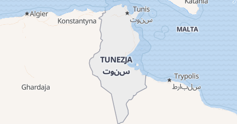 Tunezja - szczegółowa mapa