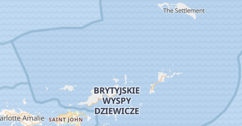 Brytyjskie Wyspy Dziewicze - szczegółowa mapa