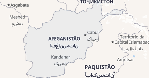 Mapa de Afeganistão