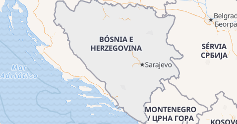 Mapa de Bósnia e Herzegovina