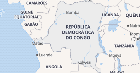Mapa de República Democrática do Congo (Zaire)