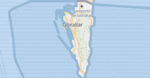 Mapa de Gibraltar- Reino Unido