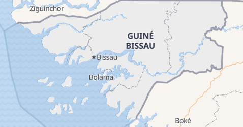 Mapa de Guiné-Bissau