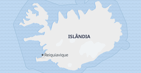 Mapa de Islândia