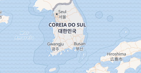 Mapa de Coréia do Sul