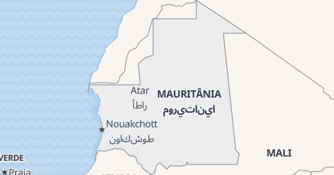 Mapa de Mauritânia