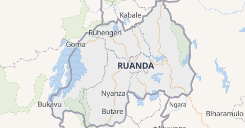 Mapa de Ruanda