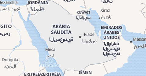 Mapa de Arábia Saudita
