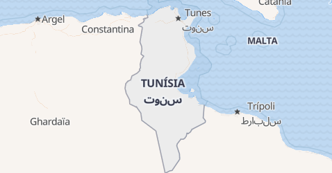 Mapa de Tunísia