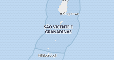 Mapa de São Vicente e Granadinas