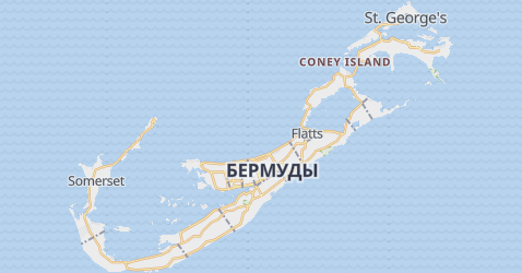 Бермудские острова, Великобритания - карта