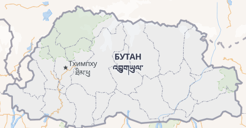 Бутан - карта