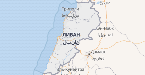Ливан - карта