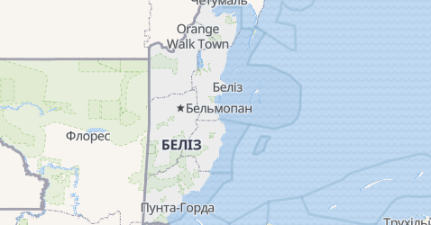 Беліз - мапа