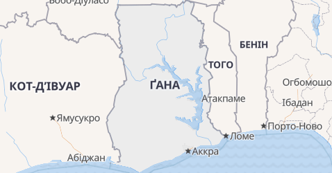 Ґана - мапа