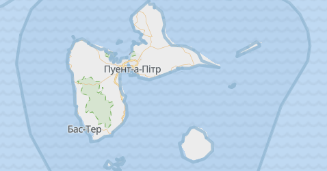 Гваделупа - мапа