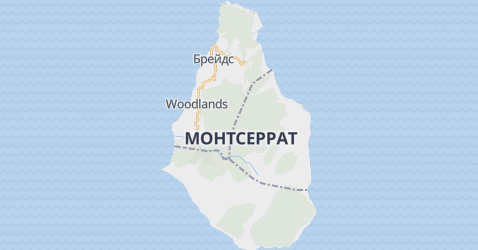 Монтсеррат - мапа