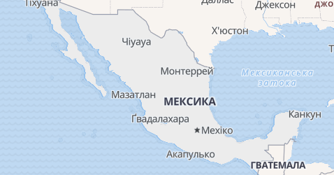 Мексика - мапа