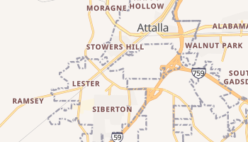 Attalla, Alabama map